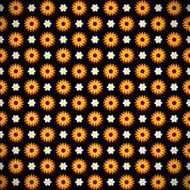Dark seamless pattern with flowers