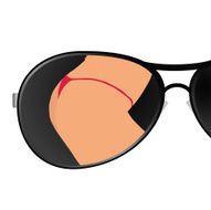 sunglass with girl art vector illustration