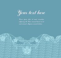 blue vintage lacy border