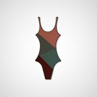 female swimsuit isolated on white background N39