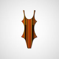 female swimsuit isolated on white background N41