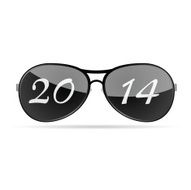 sunglass with 2014 vector illustration