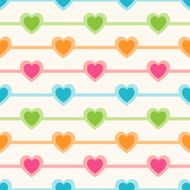 Vector seamless retro pattern with hearts