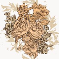 Beautiful vector seamless background with flowers