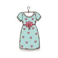 Pretty dress isolated on white