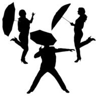 Vector Silhouette Of People N234