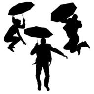 Vector Silhouette Of People N237