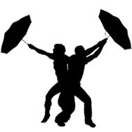 Vector Silhouette Of People N238