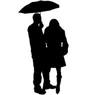 Vector Silhouette Of People N239