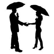 Vector Silhouette Of People N249