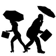 Vector Silhouette Of People N250