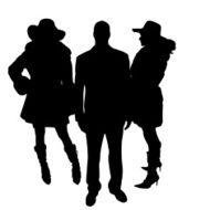 Vector Silhouette Of People N252