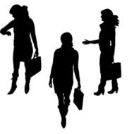 Vector silhouette of woman N68