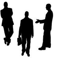Vector silhouette of businessman N2