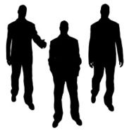 Vector silhouette of businessman N3