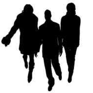 Vector Silhouette Of People N256