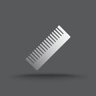 Vector of transparent comb icon