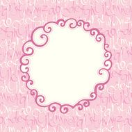 Seamless pattern with hand drawn letters and frame for text