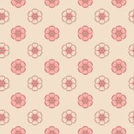 Fashion pattern with abstract flowers