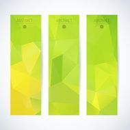 Abstract mosaic vertical banners set