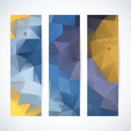 Abstract mosaic vertical banners set N2