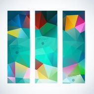 Abstract mosaic vertical banners set N4