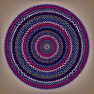 Style Circle Simple Color Vector Needlework Background Ornament