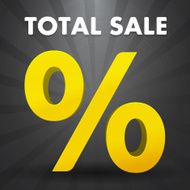 Total sale poster with percent discount