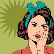 cute retro woman in comics style N30