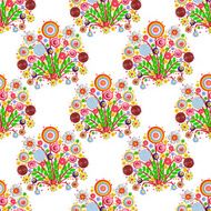flowers vector abstract seamless pattern endless floral background