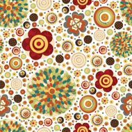 flowers vector seamless pattern endless floral background Paint texture