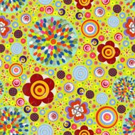 flowers vector seamless pattern endless floral background Paint texture N2
