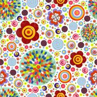 flowers vector seamless pattern endless floral background Paint texture N3
