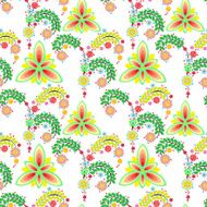 flowers vector abstract seamless pattern endless floral background N5