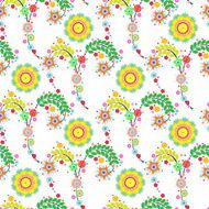 flowers vector abstract seamless pattern endless floral background N6