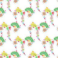 flowers vector abstract seamless pattern endless floral background N7