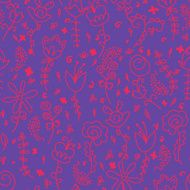 exture of flower and plant hand drawing