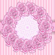 Background with Pink Roses