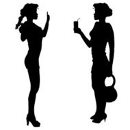 vector silhouette face N8