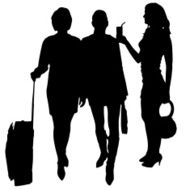 vector silhouette face N14