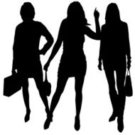 vector silhouette face N16