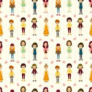 seamless lady pattern