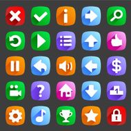 Flat game icons N2