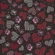 hearts seamless pattern romantic background