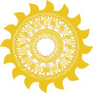 Stylized sun vector N2