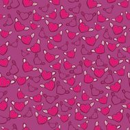 romantic seamless pattern with hearts vector N2