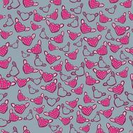 romantic seamless pattern with hearts vector N3