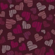Romantic seamless pattern with hearts N4