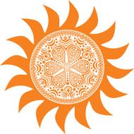 Stylized sun vector N4