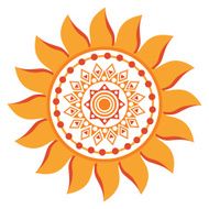 Stylized sun vector N5